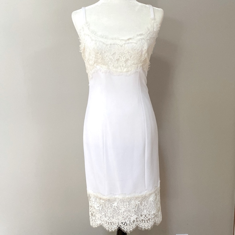 NWT Diane von Furstenberg DVF White Olivette Slip Dress Size 4